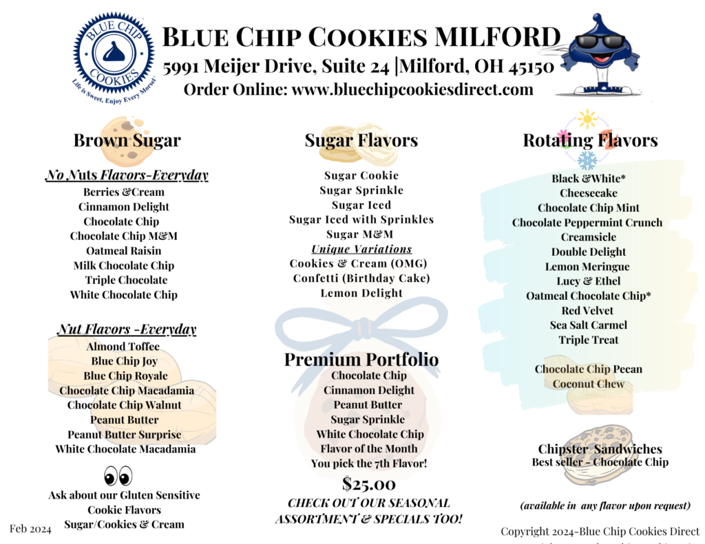 Blue Chip Cookies Milford, OH Flavors