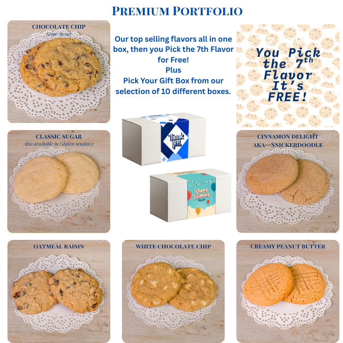 Best selling Blue Chip Cookie flavors in one box.
