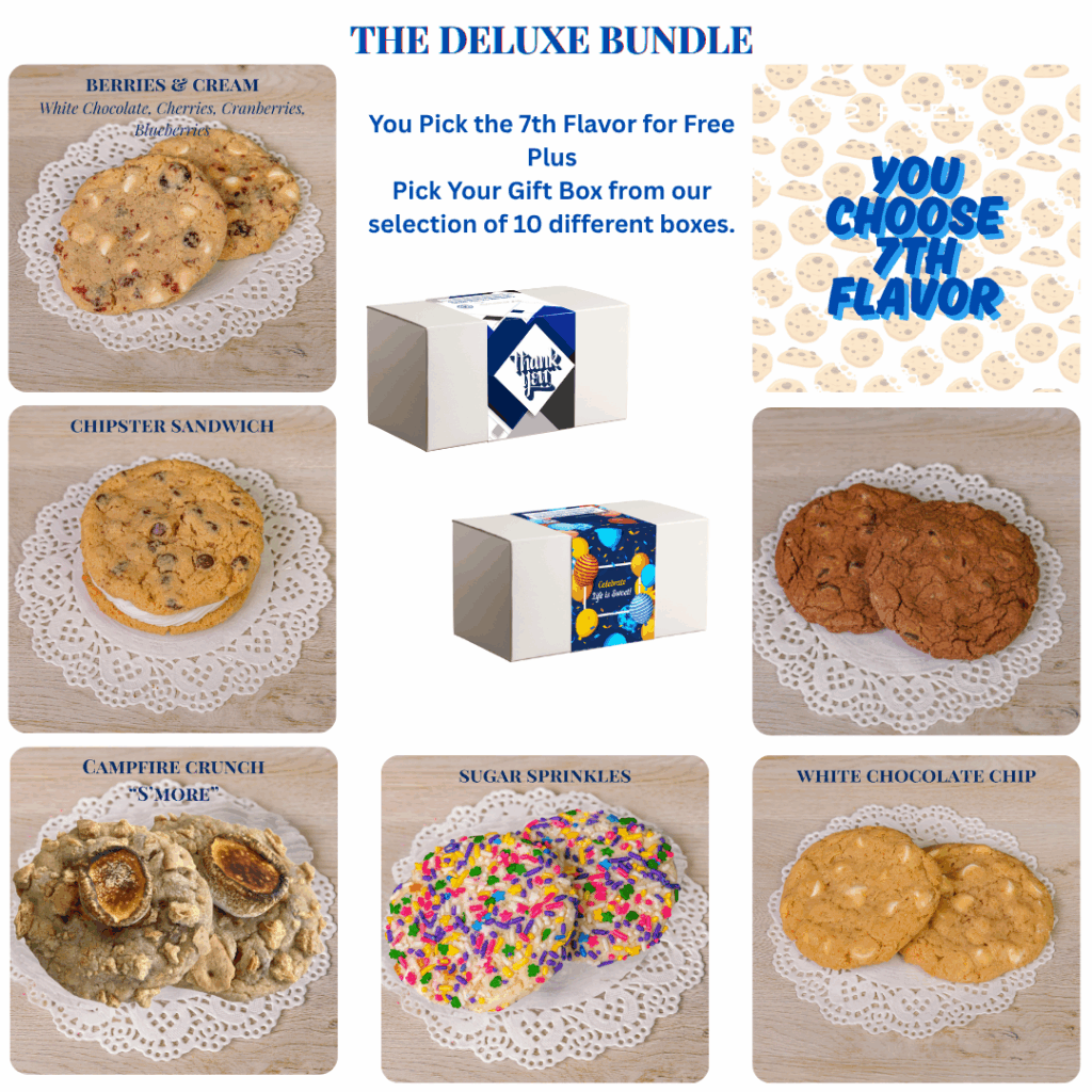 Assorted cookies and packaging for customizable cookie bundles