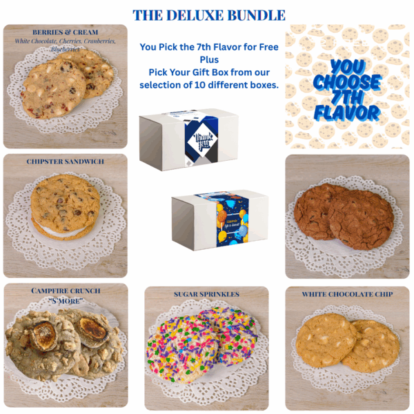 Assorted cookies and packaging for customizable cookie bundles